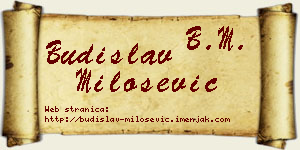 Budislav Milošević vizit kartica